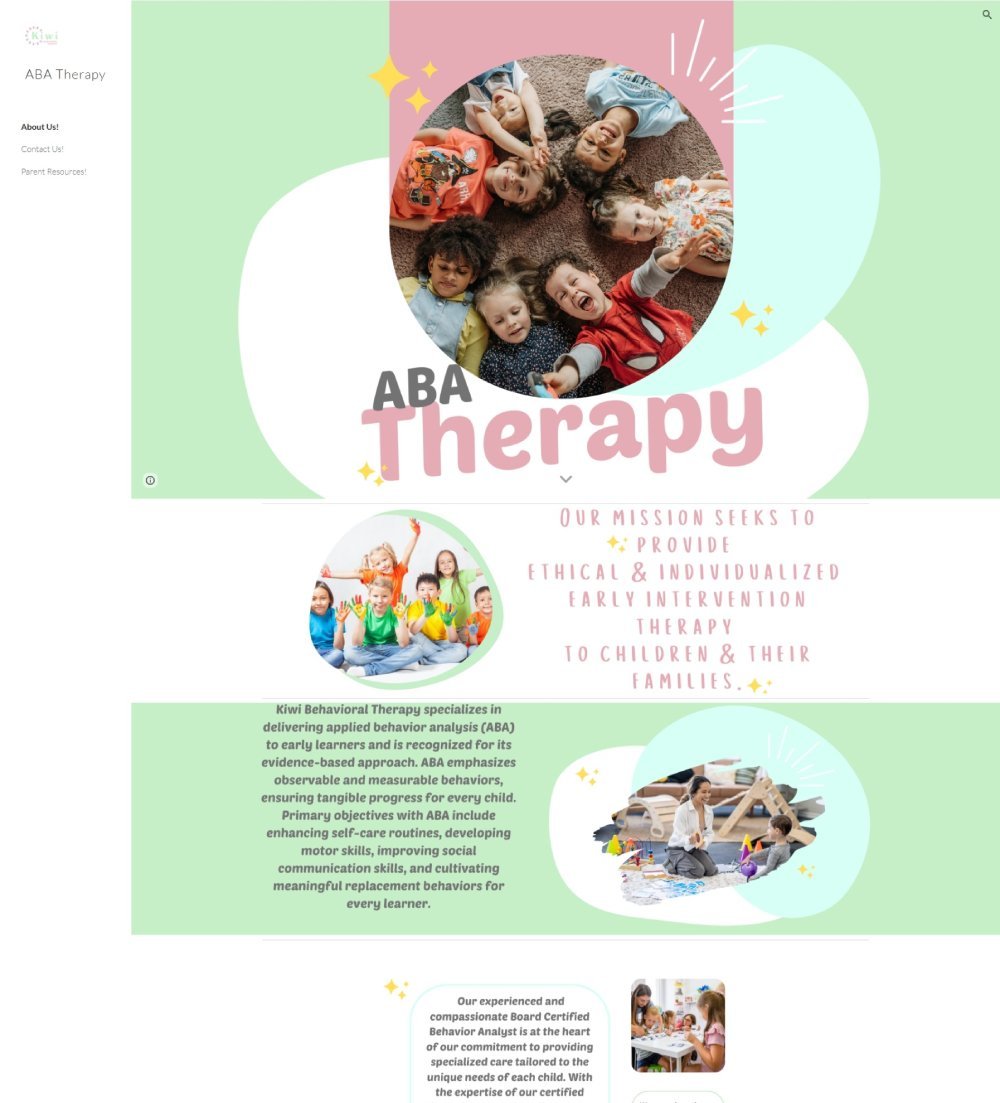 kiwi therapy website before by TAIBA Creations